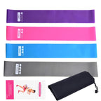 Resistance Band Set Four Levels Flat Loop Drawstring Bag