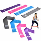Resistance Band Set Four Levels Flat Loop Drawstring Bag