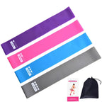 Resistance Band Set Four Levels Flat Loop Drawstring Bag
