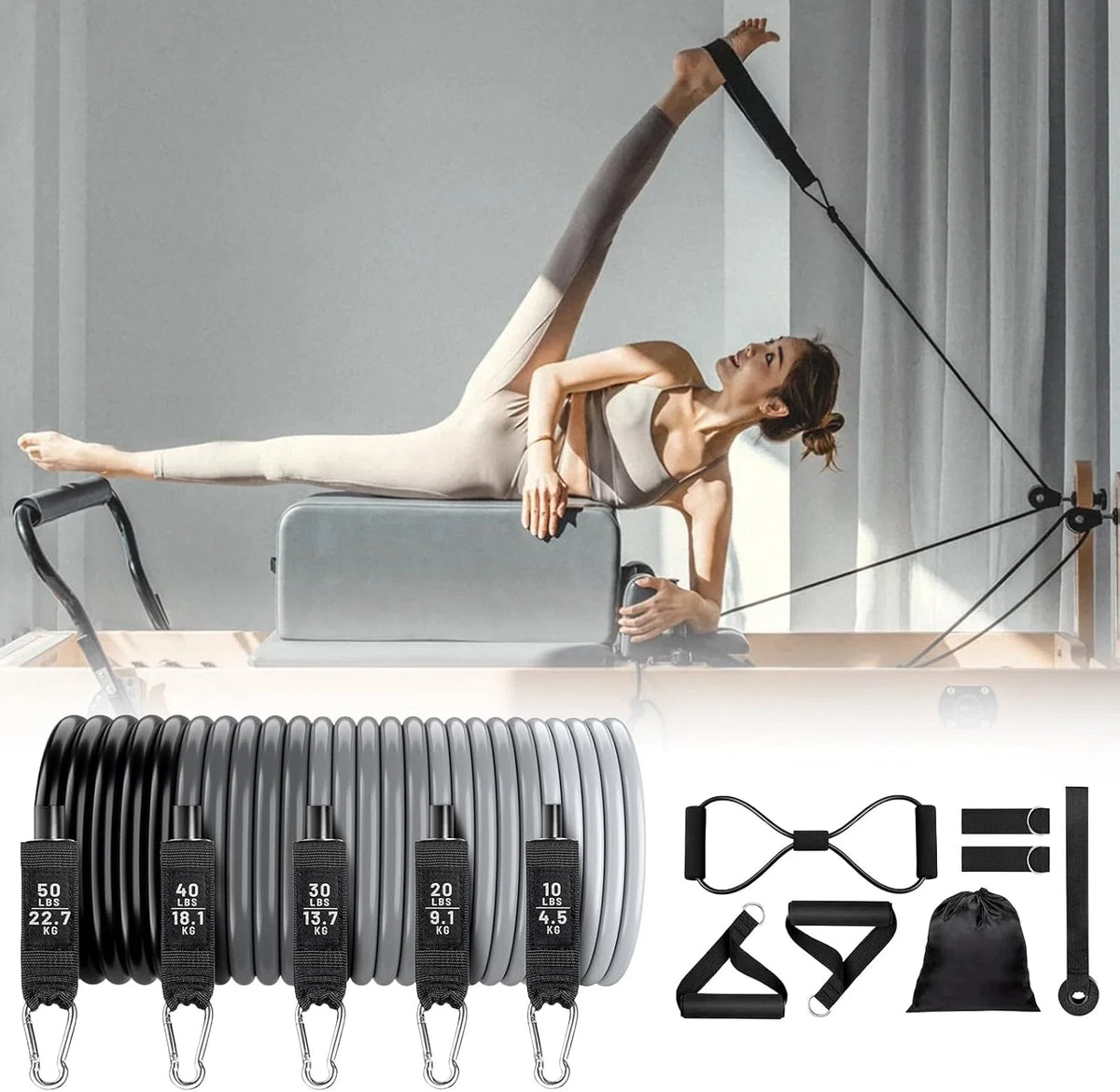 Resistance Band Set Up To 150 Lb Padded Handles