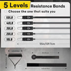 Resistance Band Set Up To 150 Lb Padded Handles