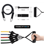 Resistance Bands Set Adjustable Levels 11-Piece Kit