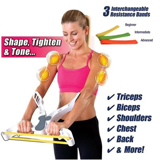 Resistance Trainer Durable Bands Ergonomic Grips