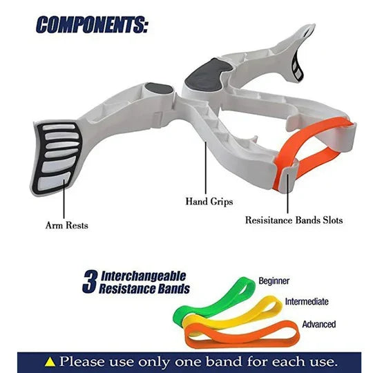 Resistance Trainer Durable Bands Ergonomic Grips