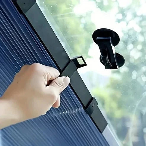 Retractable Car Sunshade Reflective Aluminum Adjustable 59-79 Inch Fit
