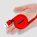 Retractable Charging Cable 3-in-1 Lightning USB-C Micro USB