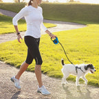 Retractable Dog Leash Ergonomic Grip Tangle-Free Lock