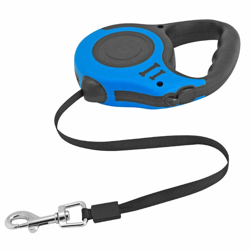 Retractable Dog Leash Ergonomic Grip Tangle-Free Lock