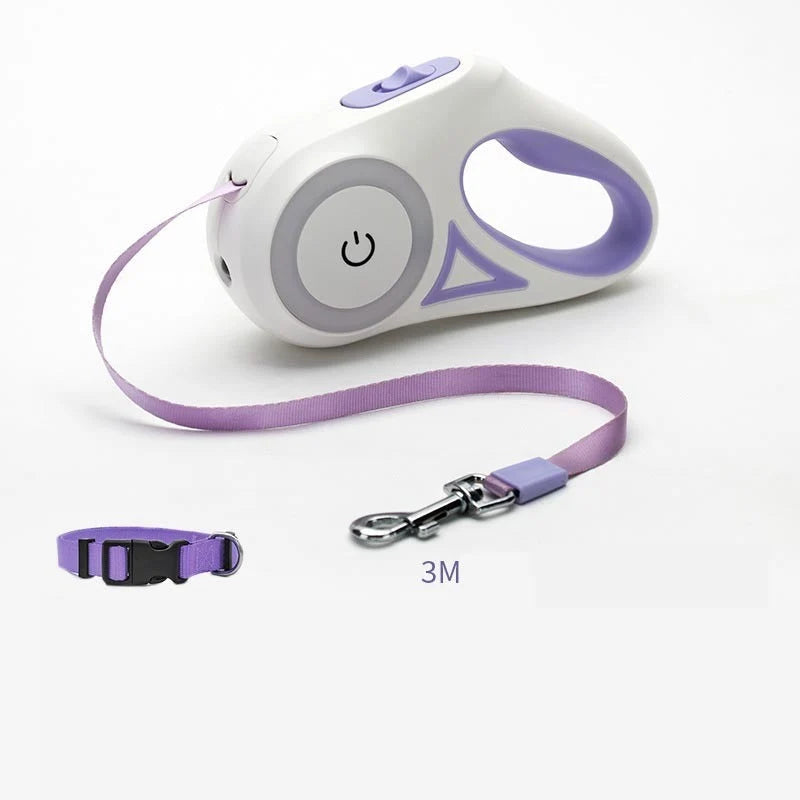 Retractable Dog Leash One-Hand Brake & Auto Retract