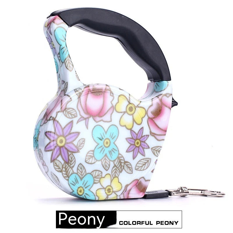 Retractable Leash 16.4 Ft Lightweight Patterned Strap