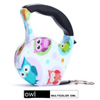 Retractable Leash 16.4 Ft Lightweight Patterned Strap