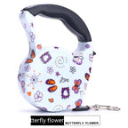 Retractable Leash 16.4 Ft Lightweight Patterned Strap