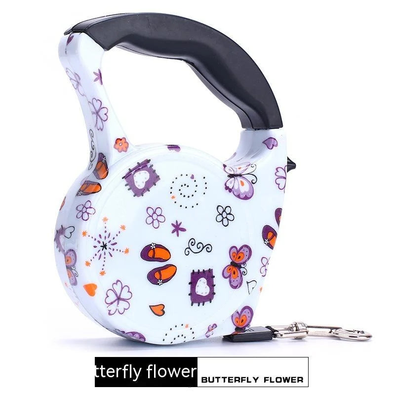 Retractable Leash 16.4 Ft Lightweight Patterned Strap