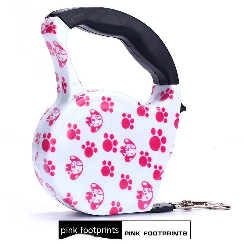 Retractable Leash 16.4 Ft Lightweight Patterned Strap