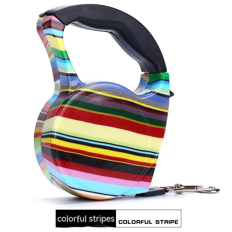 Retractable Leash 16.4 Ft Lightweight Patterned Strap