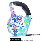 Retractable Leash 16.4 Ft Lightweight Patterned Strap