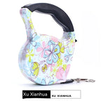 Retractable Leash 16.4 Ft Lightweight Patterned Strap