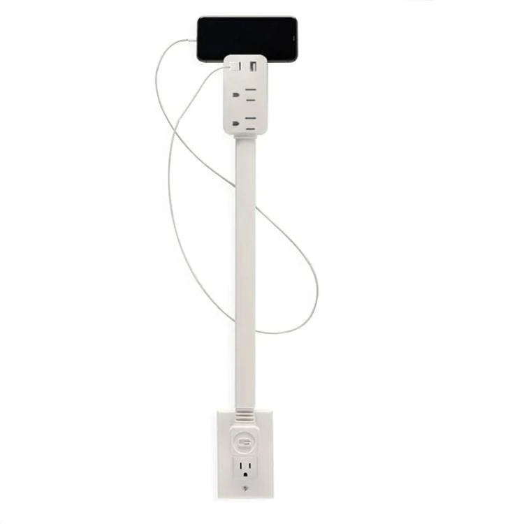 Retractable Outlet Extender 2 Outlets & USB A/C Fast Charge