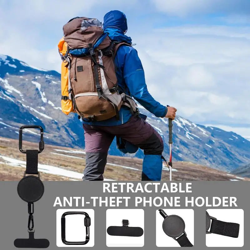 Retractable Phone Holder Belt Clip & Anti-Theft