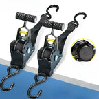 Retractable Ratchet Strap Auto Retract S-Hooks 500 lb Working Load