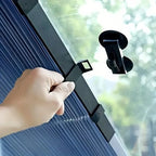 Retractable Windshield Sunshade One-Hand Operation Reflective Adjustable 59-79 In