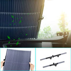 Retractable Windshield Sunshade One-Hand Operation Reflective Adjustable 59-79 In