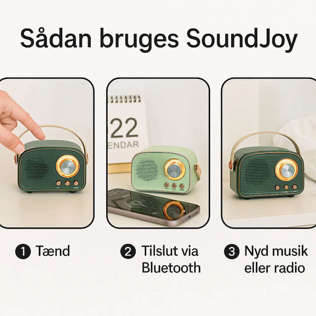 Retro Bluetooth & FM Portable Speaker (8-Hour Battery)