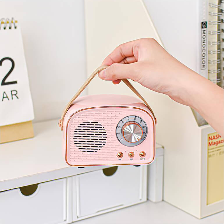 Retro Bluetooth & FM Portable Speaker (8-Hour Battery)