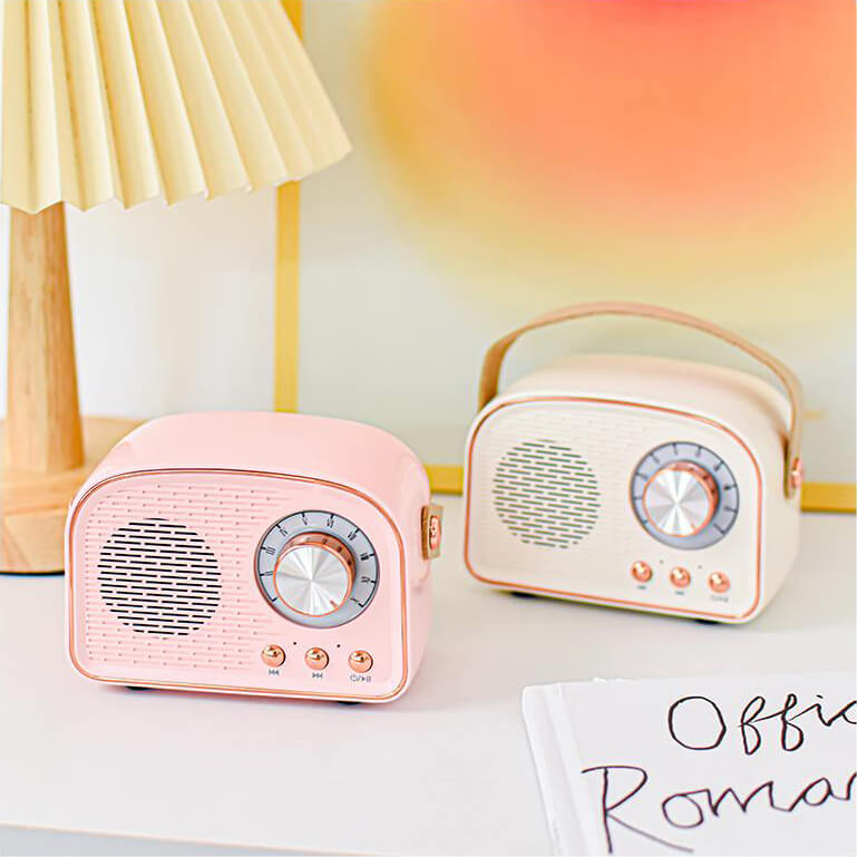 Retro Bluetooth & FM Portable Speaker (8-Hour Battery)