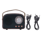 Retro Bluetooth & FM Portable Speaker (8-Hour Battery)