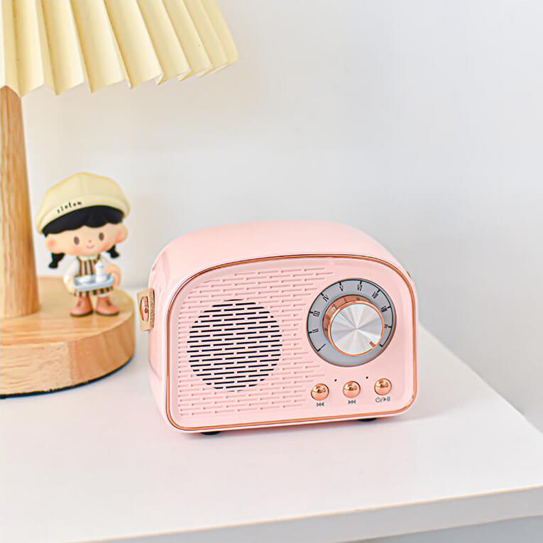 Retro Bluetooth & FM Portable Speaker (8-Hour Battery)