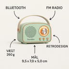 Retro Bluetooth & FM Portable Speaker (8-Hour Battery)