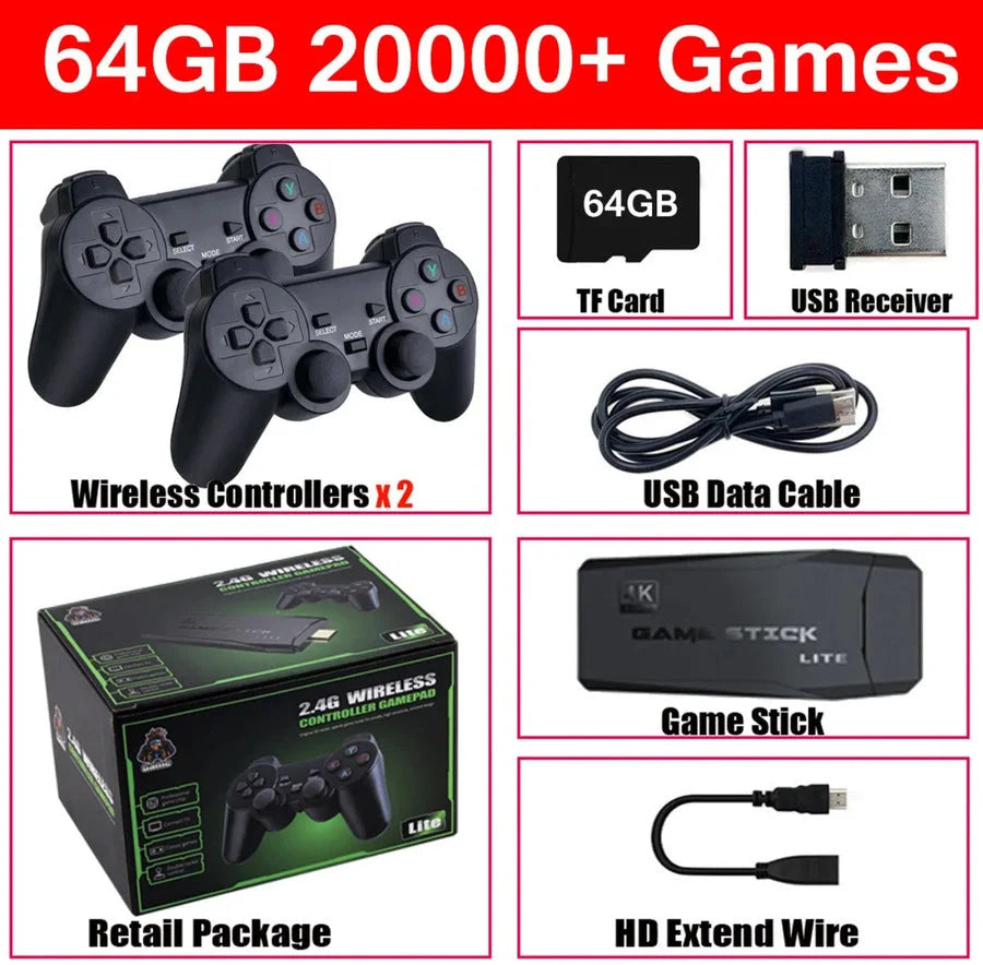 Retro Game Console 20,000 Games Wireless Controllers