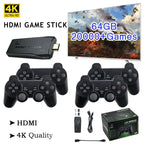 Retro HDMI Game Stick 4K Preloaded Games & Wireless Controllers