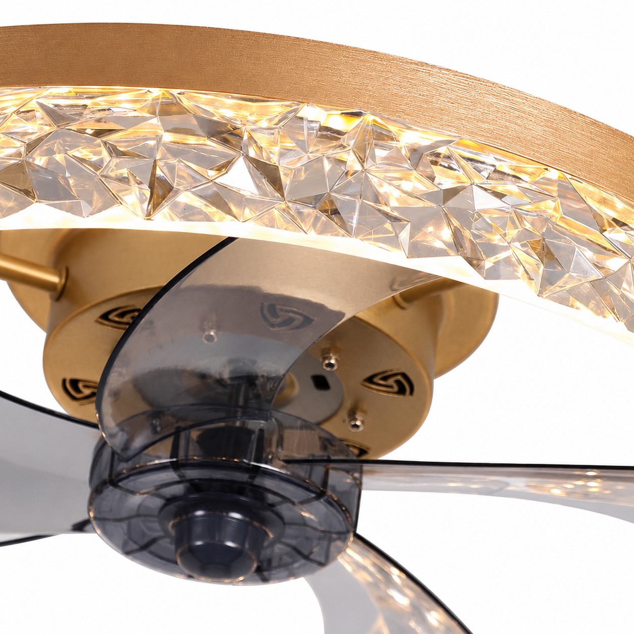 Retro Tri-Color LED 3-Speed Flush Mount Ceiling Fan