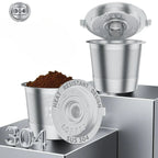 Reusable Coffee Capsule Stainless Steel Micro-Mesh Cool-Touch Lid