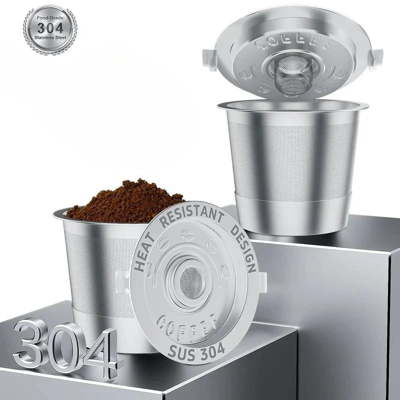 Reusable Coffee Capsule Stainless Steel Micro-Mesh Cool-Touch Lid