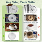 Reusable Coffee Capsule Stainless Steel Micro-Mesh Cool-Touch Lid