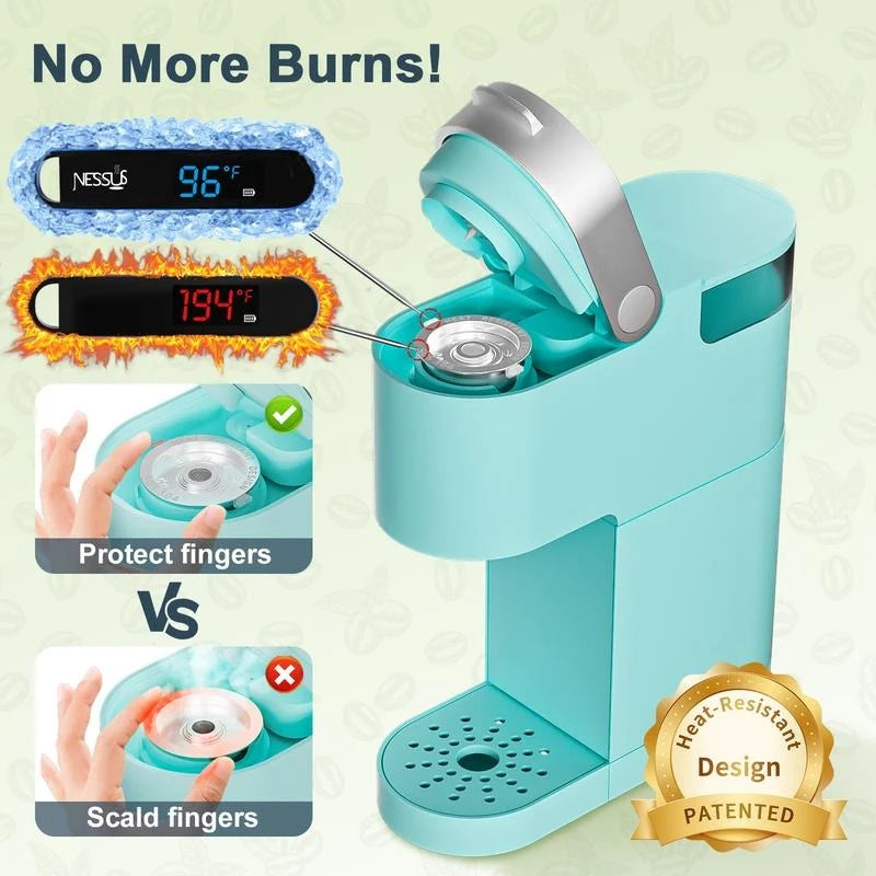 Reusable Coffee Capsule Stainless Steel Micro-Mesh Cool-Touch Lid