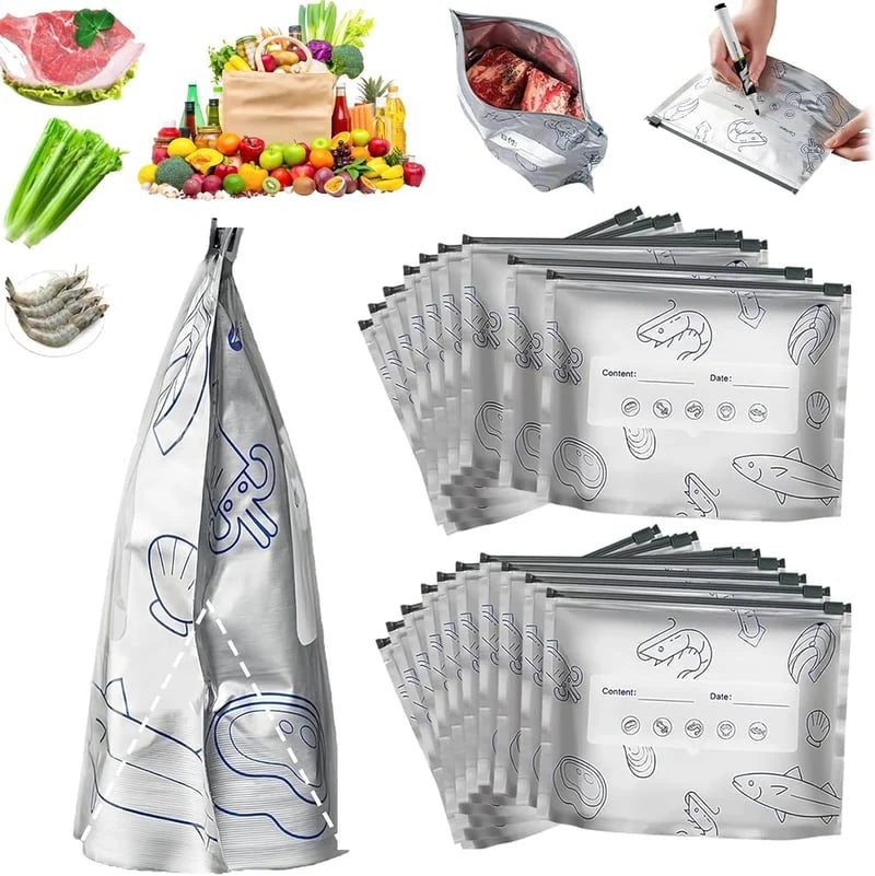 Reusable Food Bags Aluminum Foil Lined Airtight Seal