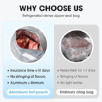 Reusable Food Bags Aluminum Foil Lined Airtight Seal