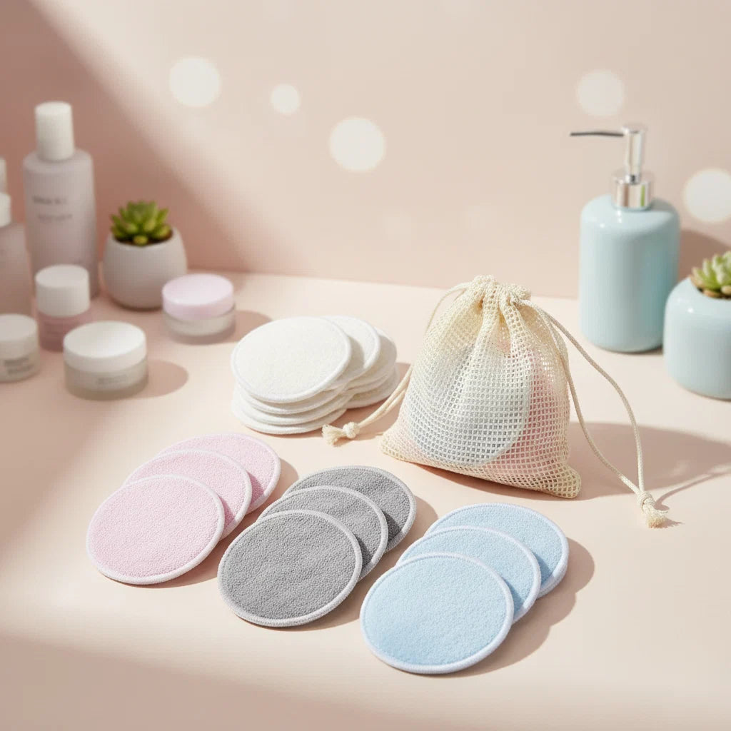 Reusable Makeup Pads Bamboo Fiber Set of 5