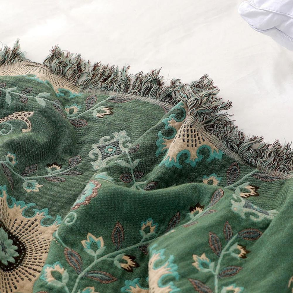 Reversible 100% Cotton Mandala Blanket (All-Season)