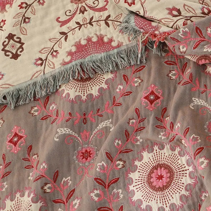Reversible 100% Cotton Mandala Blanket (All-Season)