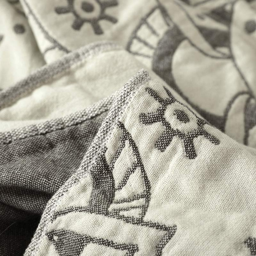 Reversible 100% Cotton Mandala Blanket (Machine Washable)