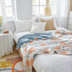 Reversible Blanket 100 Percent Cotton Vibrant Abstract Machine Washable