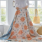 Reversible Blanket 100 Percent Cotton Vibrant Abstract Machine Washable