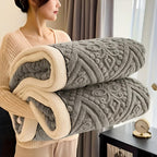 Reversible Carved Velvet Sherpa Blanket (Machine Washable)