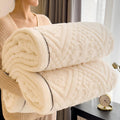 Reversible Carved Velvet Sherpa Blanket (Machine Washable)