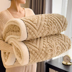 Reversible Carved Velvet Sherpa Blanket (Machine Washable)